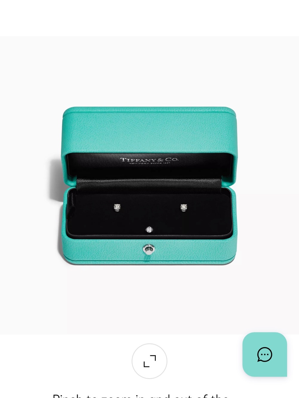 Tiffany & Co. Diamond Stud Earrings with Tiffany Blue Case. .27 carat
